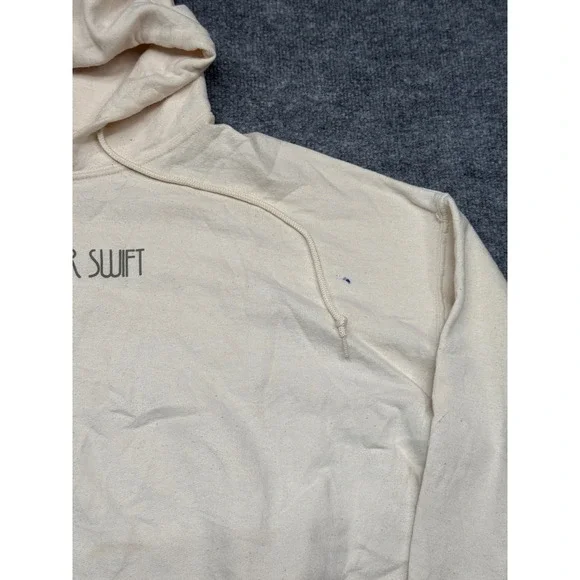 Taylor Swift The Eras Tour Hoodie XL Cream Beige Graphic Sweatshirt Merch - Picture 12 of 12